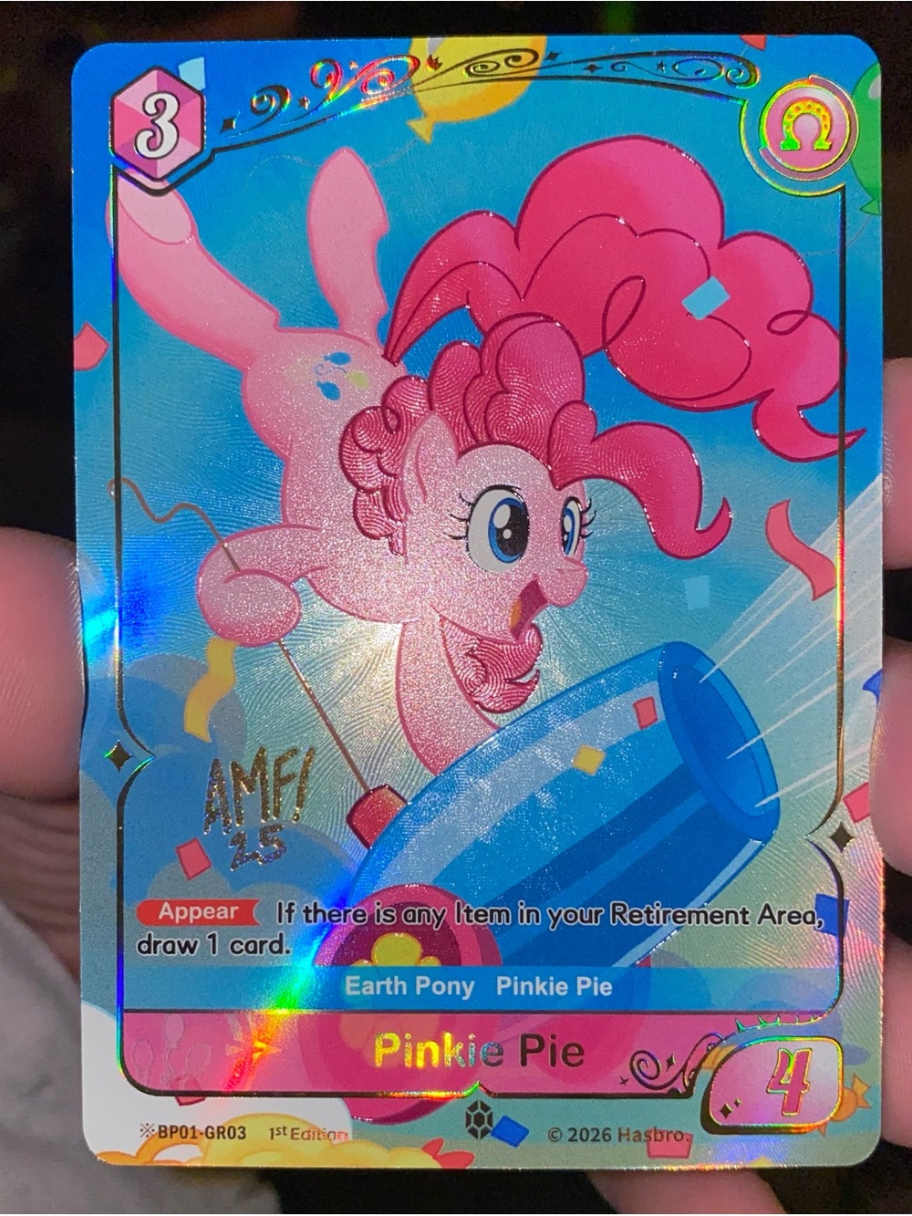 Kayou My Little Pony Gild Rare Pinkie Pie Fantasy Wonderland Card BP01-GR03